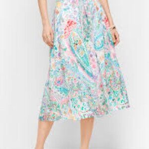 ✅ TALBOTS FESTIVE FLORAL PLEATED MIDI SKIRT 2P‎